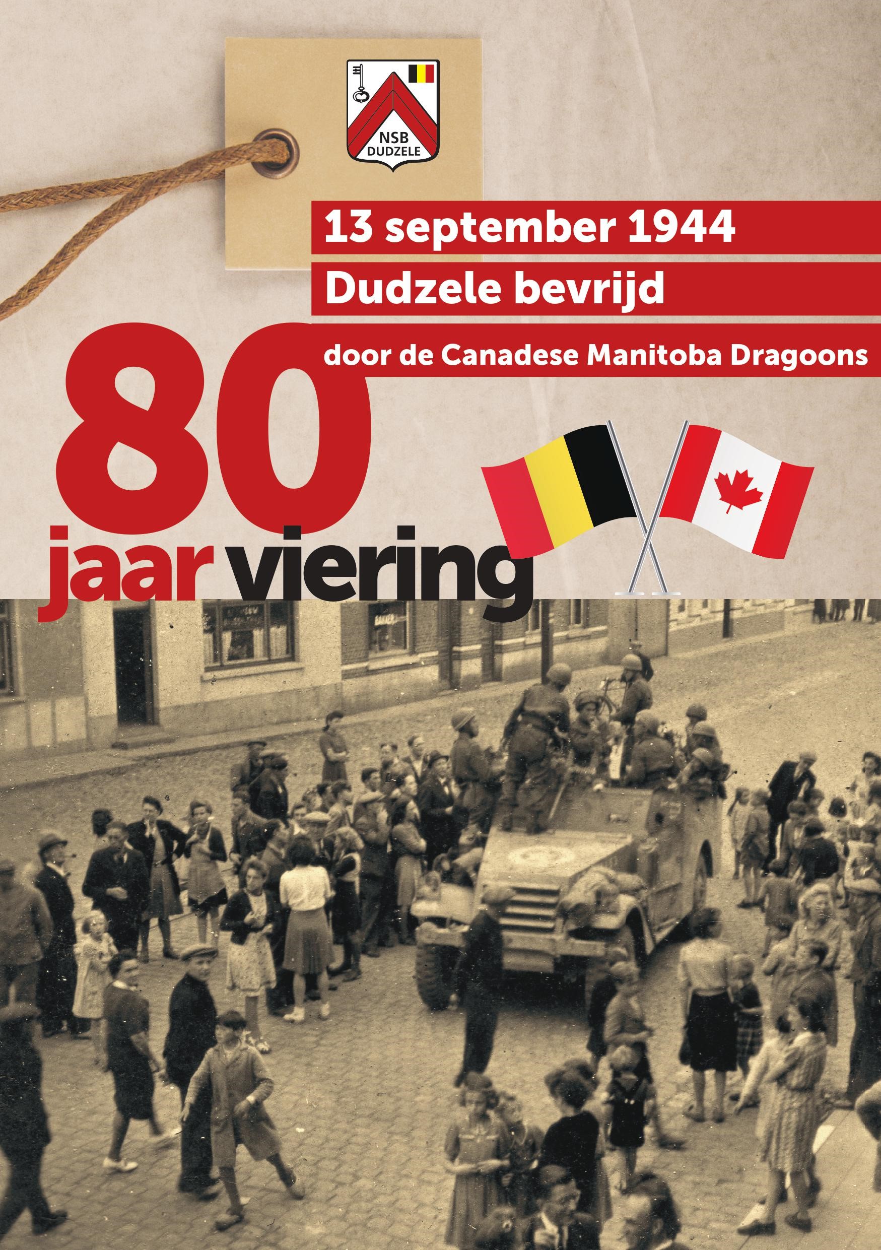 80 jaar viering – 13 september 1944 – Dudzele bevrijd door de Canadese Manitoba Dragoons